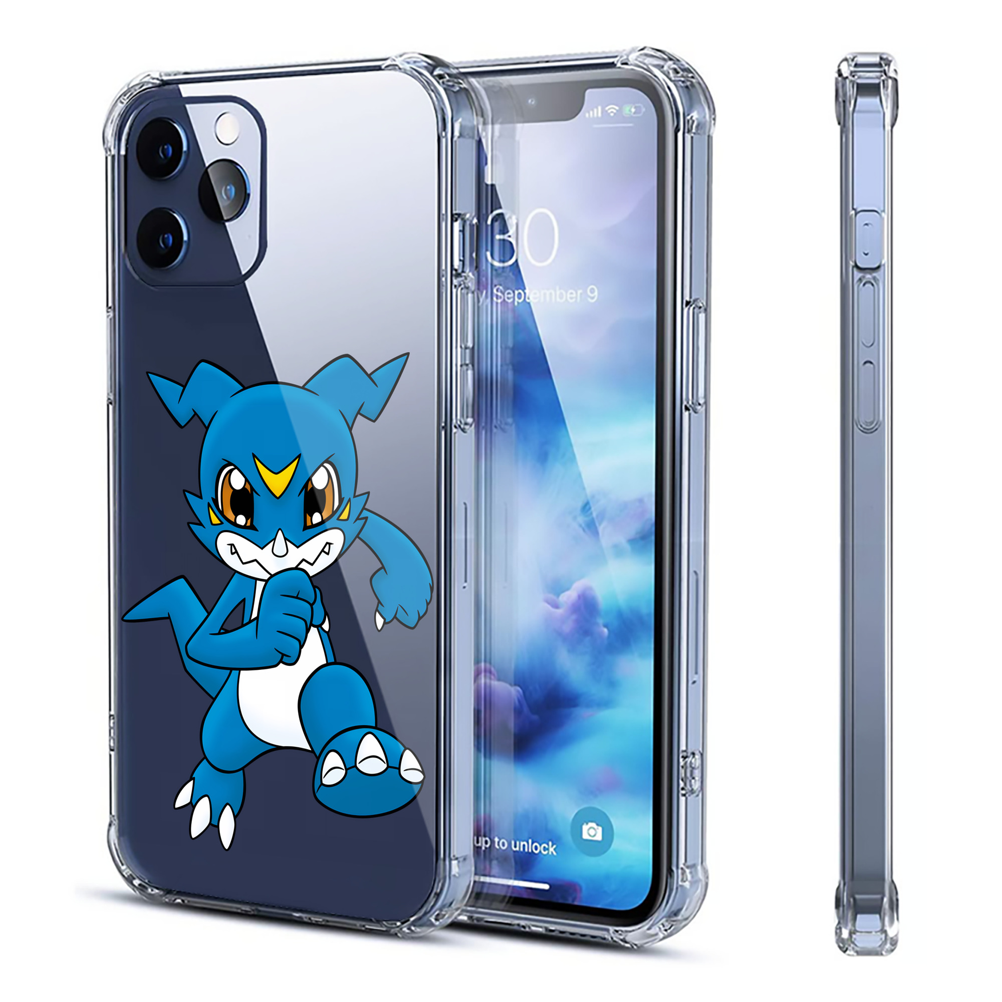 （画像用） Digimon デジタルモンスター/デジモン 【iPhone 12シリーズ対応】透明スマホケース（クリアソフトケース）